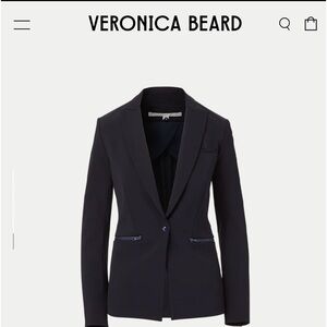 Veronica Beard Iconic Scuba Dickey Jacket, Black Size 8 BNWT